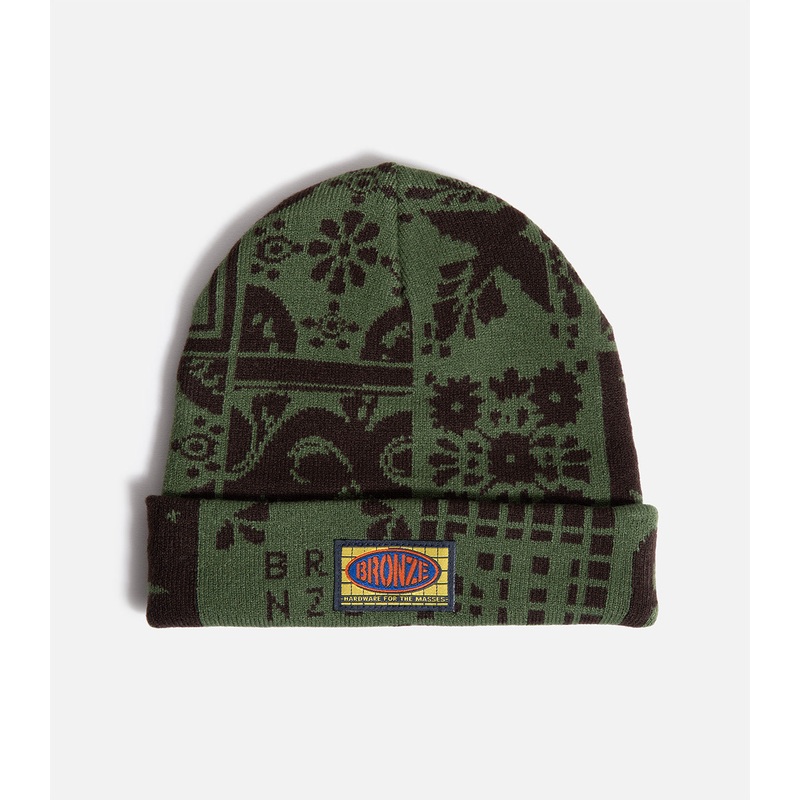 Bronze 56K Azulejo Beanie|O/S|Olive/Black