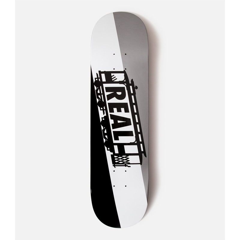 Real Trolley Deck|8.25″|Black/White/Silver