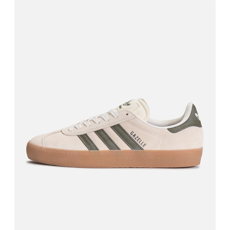 Adidas Gazelle ADV|6|6.5|7|7.5|8|8.5|9|9.5|10|10.5|11|11.5|12|13|Ecru Tint/Focus Olive/Gum