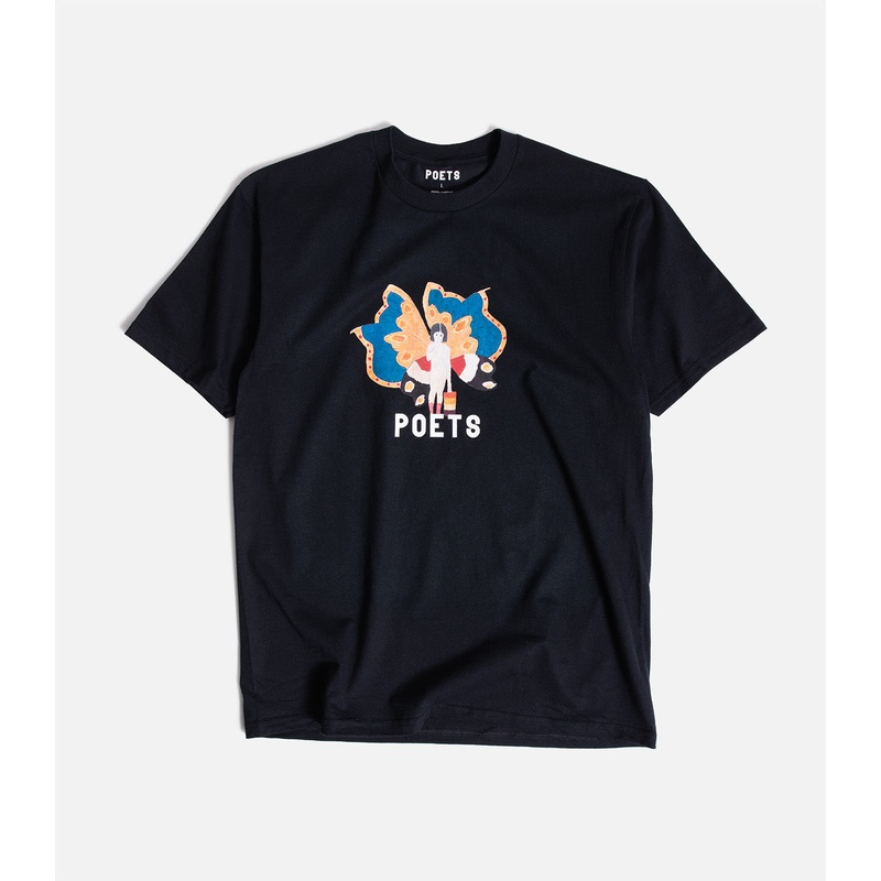 Poets Butterfly Girl T-Shirt|S|M|L|XL|XXL|Black