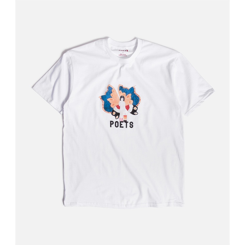 Poets Butterfly Girl T-Shirt|S|M|L|XL|XXL|White