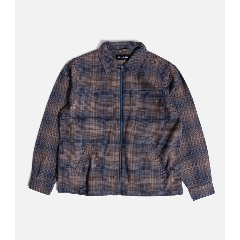 Quasi Grain Shirt Jacket|S|M|L|XL|XXL|Navy