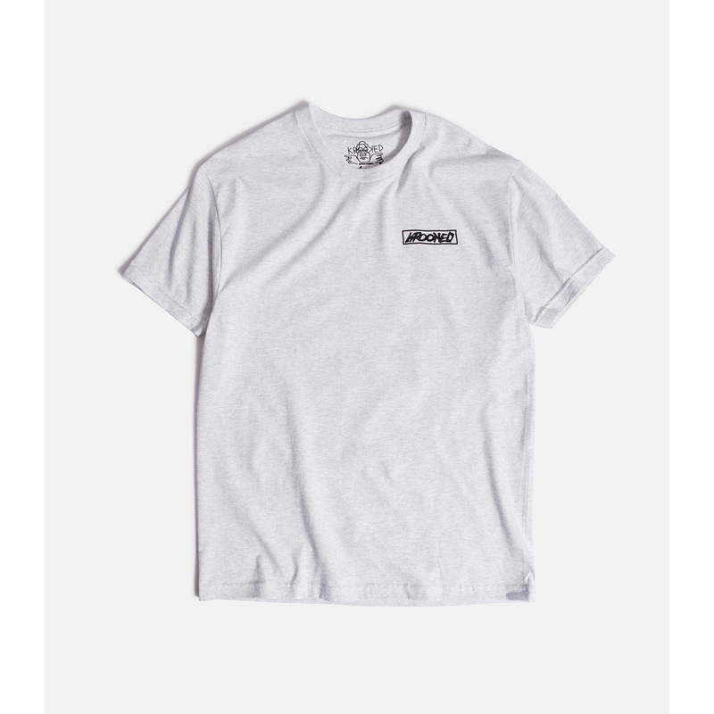 Krooked Moonsmile Raw T-Shirt|S|M|L|XL|XXL|Ash/Black