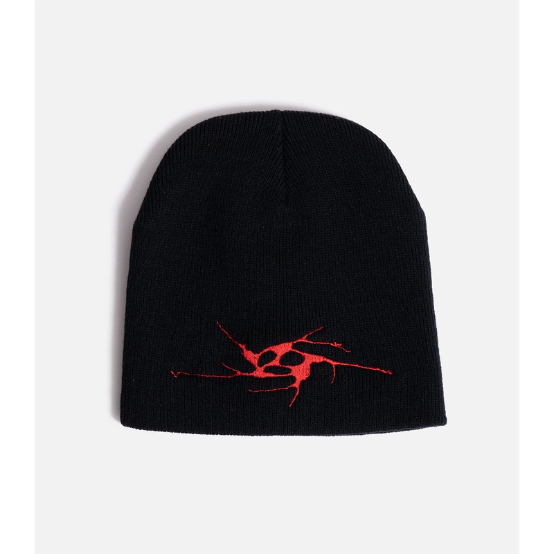 Limosine Spiral Skully Beanie|O/S|Black/Red