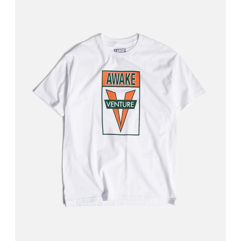 Venture Awake T-Shirt|S|M|L|XL|XXL|White/Green/Orange