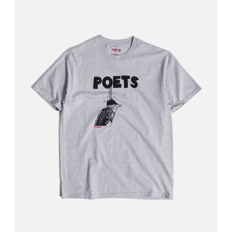 Poets Cuckoo T-Shirt|S|M|L|XL|XXL|Heather Grey