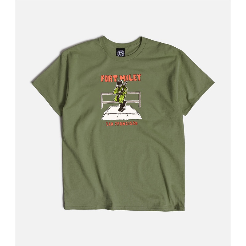 Thrasher Fort Miley T-Shirt|S|M|L|XL|XXL|Army