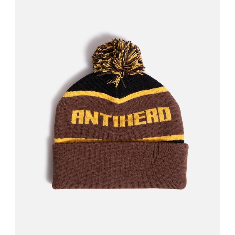 Antihero Ice Cold Pom Beanie|O/S|Brown/Yellow