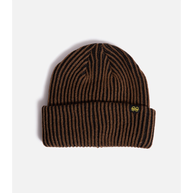 Krooked Eyes Clip Cuff Beanie|O/S|Brown/Black